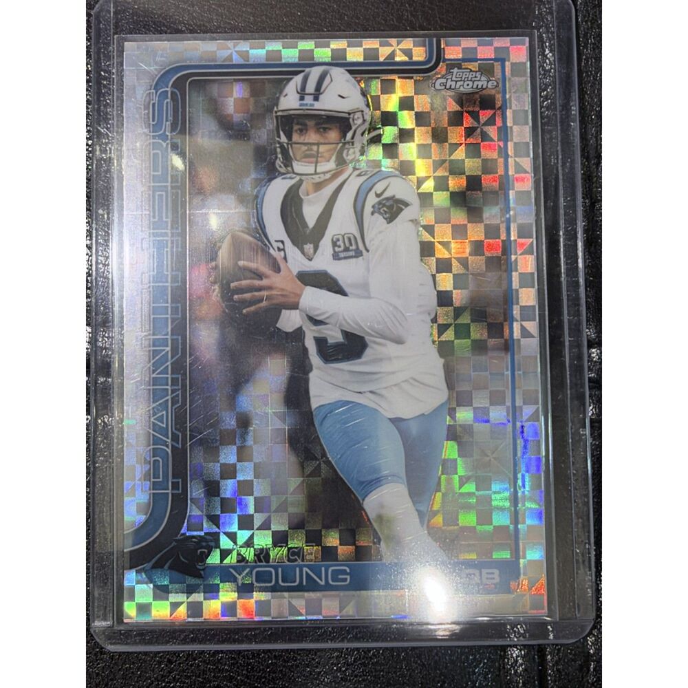 2025 Topps Chrome Bryce Young X-Fractor #40 Carolina Panthers